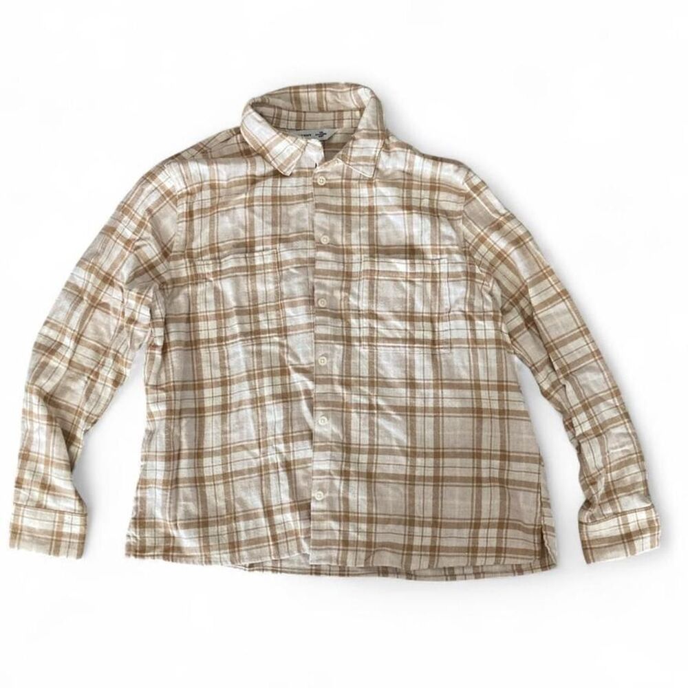 Old-navy Women's Tan and Cream Shirt